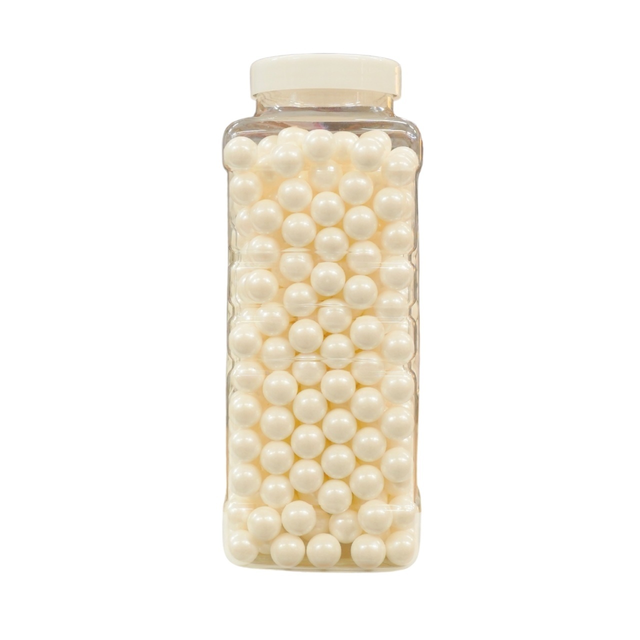 tomvalk.ro Perle 8 mm - Alb lucios - 1 kg