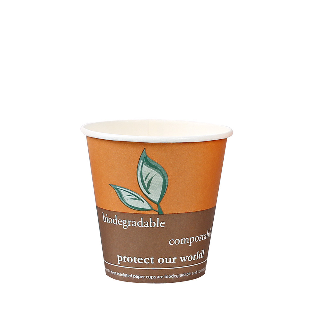 Pahar cafea Bio COFFEE - 1 perete - din carton PLA-stratificat - 12 oz 300ml 8cm - 50 buc