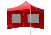 Pavilion pliabil PROFI 3x3 m rosu - 2 pereti