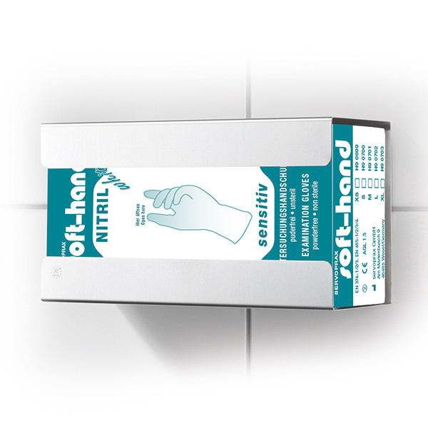 Suport din INOX pentru 1 cutie de manusi tip F90 - 25x13.5x9.5 cm