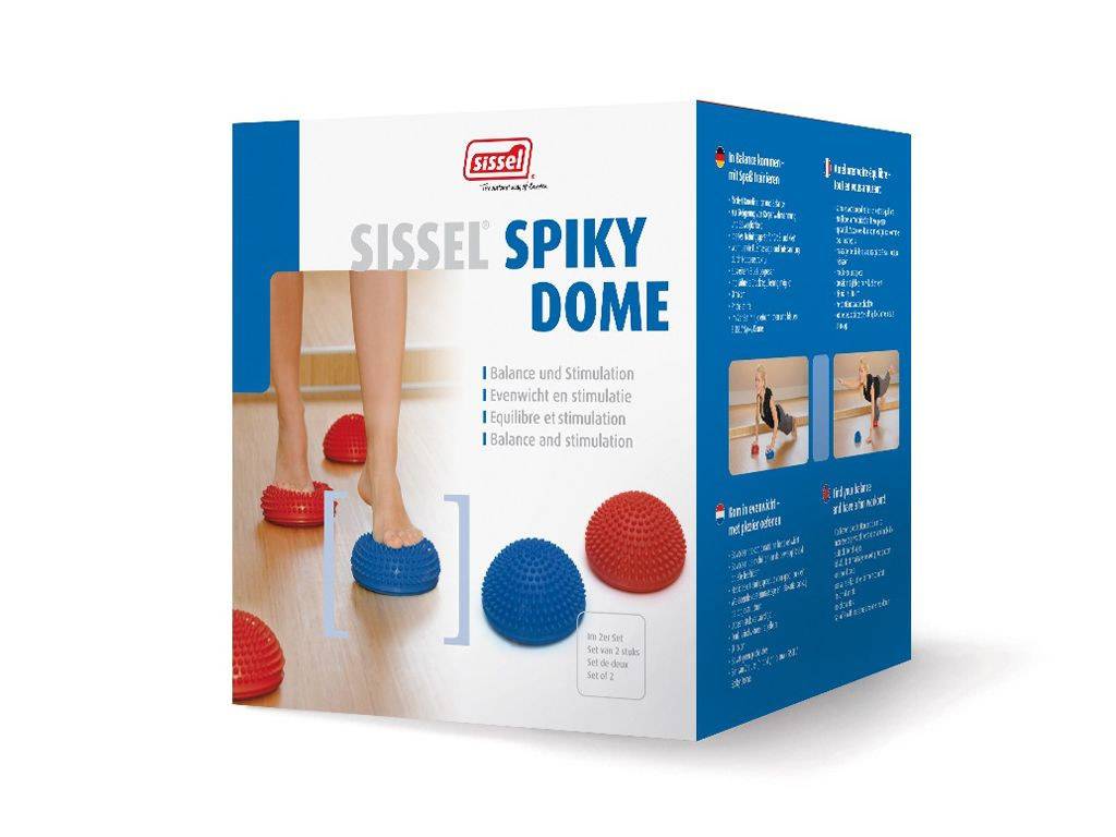 Trainer echilibru SPIKY DOME - set 2 buc rosu / albastru