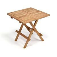 Masa pliabila DIVERO din lemn de TEAK pentru sezlong 50x50 cm - finisat