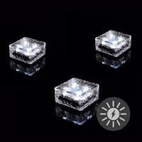 Paviment din sticla cu iluminare LED - 9.5x9.5x4.5 cm