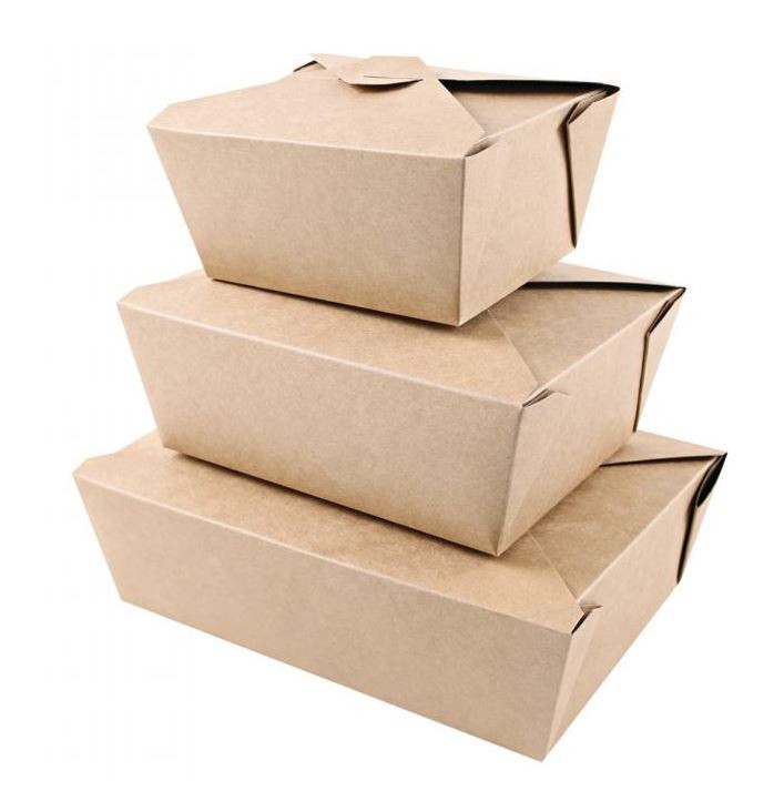 Cutie catering MENU 21.5x16.2x6.4 cm - hartie kraft impregnata PLA - 100% degradabila