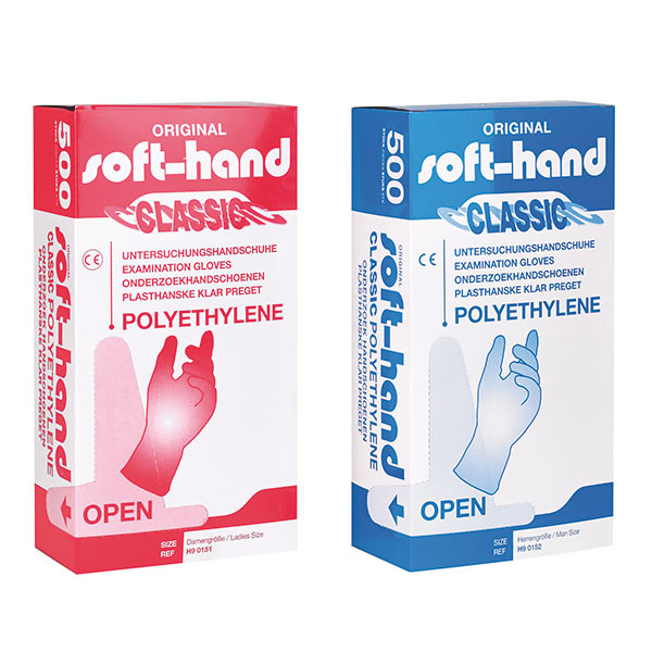 Manusi unica folosinta SOFTHAND POLY - din polietilena marime barbati - 500 buc