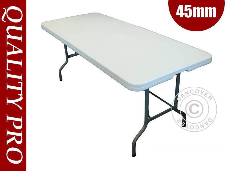 Masa rezistenta - picioare pliabile pt. party YX 200x90x74 cm - ABS alb