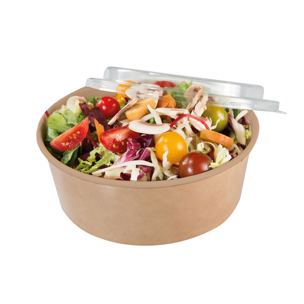Bol salata CAESAR 750ml, diam.15cm - hartie kraft impregnata PLA - inalt 6 cm