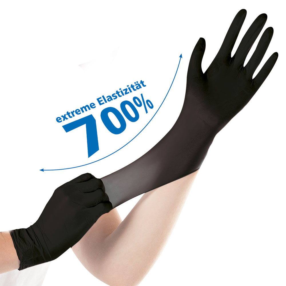 Manusi examinare SAFE SUPER STRETCH - nitril fara pudra - elasticitate 700% - marime L albastru 100 buc