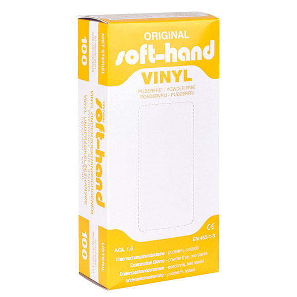 Manusi examinare SOFT-HAND - Vinyl fara pudra - marime L - 100 buc