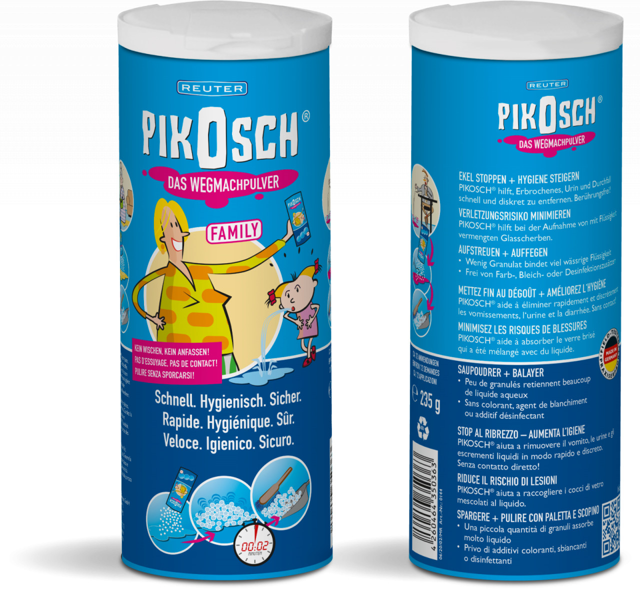 Pudra PIKOSCH FAMILY indepartare lichide(urina sange voma) - doza de 235 grame