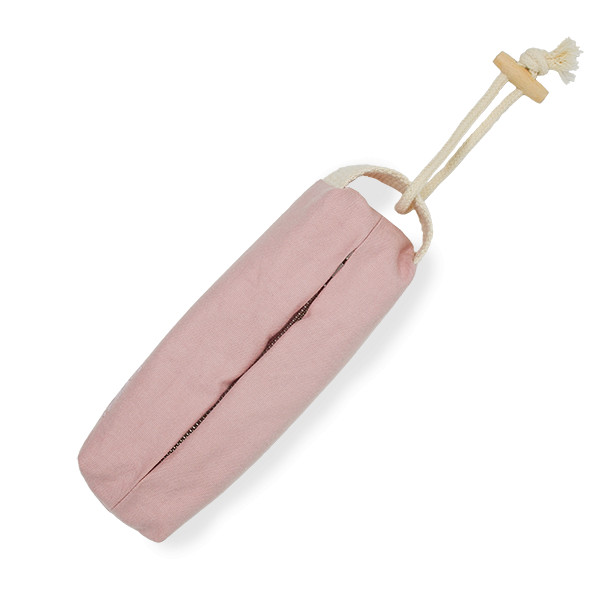 Saculet port-recompensa CLARA - din bumbac organic canvas - 22x8 cm - Pink Berry
