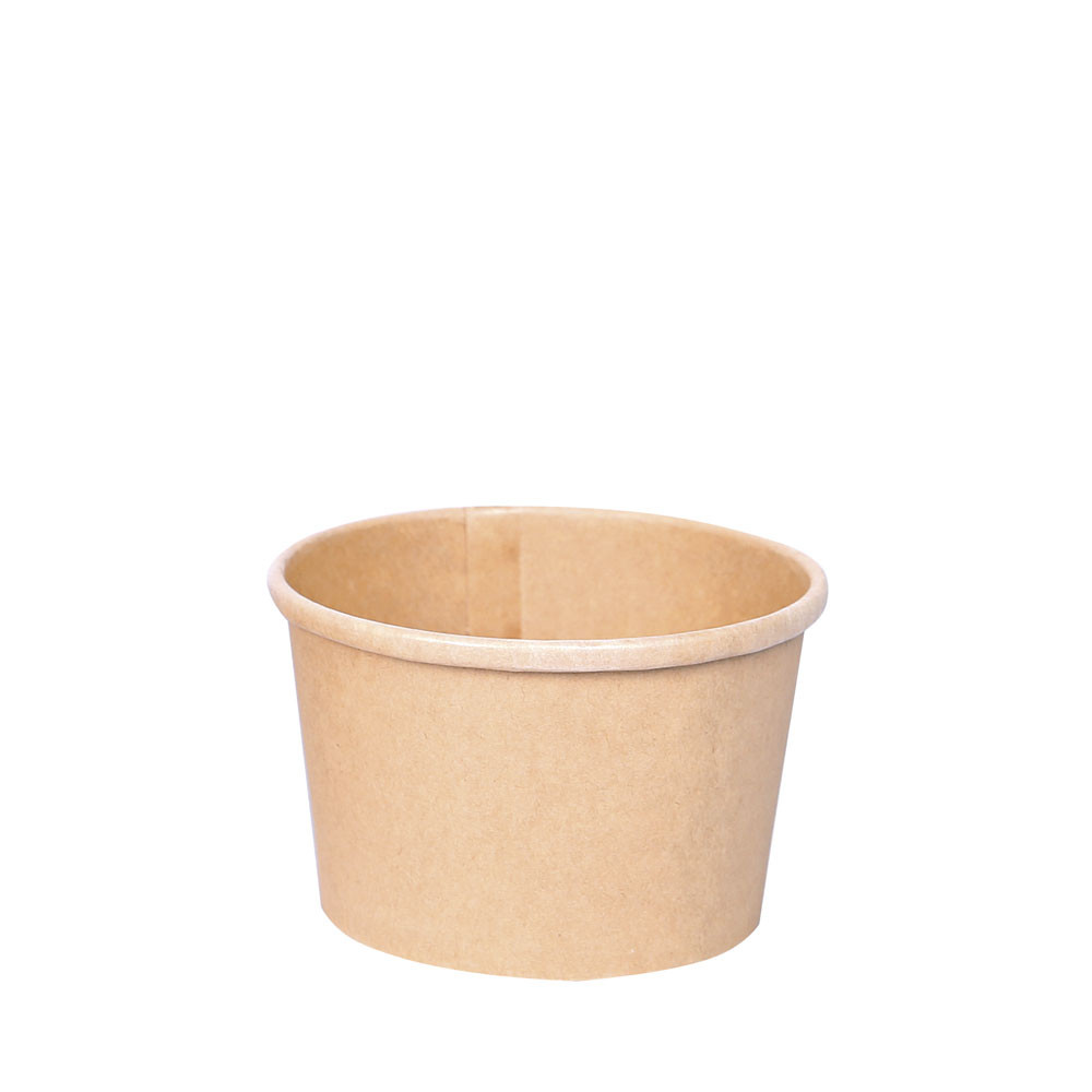Bol supa MINESTRONE 200ml, diam. 9,7cm - hartie kraf impregnata PLA - inalt 6 cm