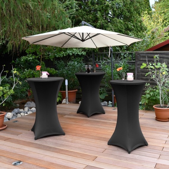 Husa pentru masa pliabila 183x75x74 cm - culoare negru - poliester 90% spandex 10 %