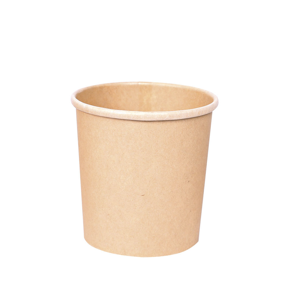 Bol supa MINESTRONE 500ml, diam. 9,7cm - hartie kraf impregnata PLA - inalt 9.6 cm