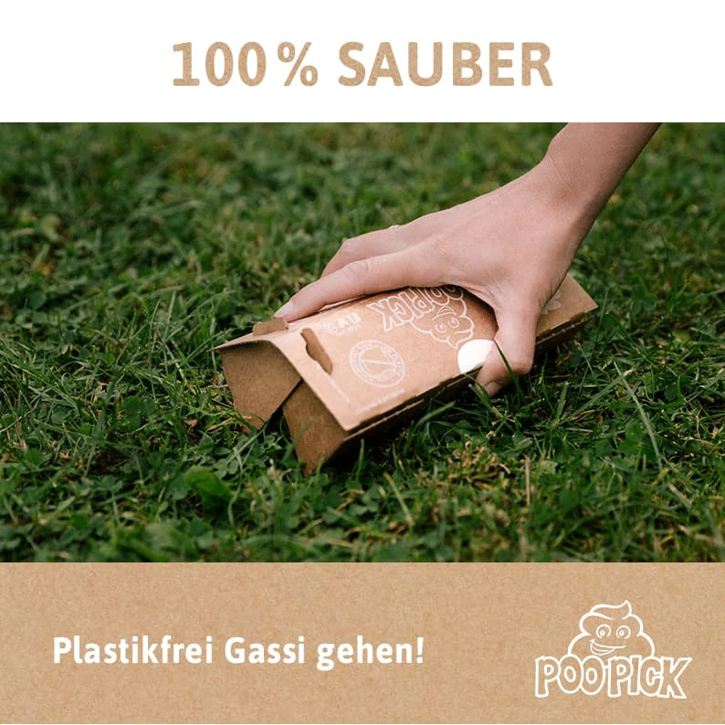 Cutie igienica pentru caini POOPICK ECO - greutate caine pana in 10 kg - 100% biodegradabil , 0% plastic, 0% petrol