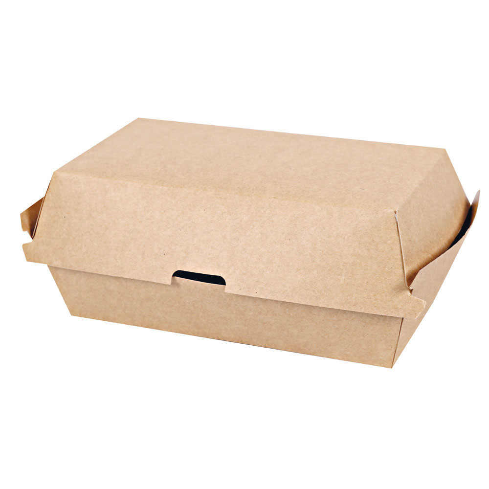 Cutie sandwich CLUB 17.7x9.1x8.5cm - hartie kraft impregnata PLA