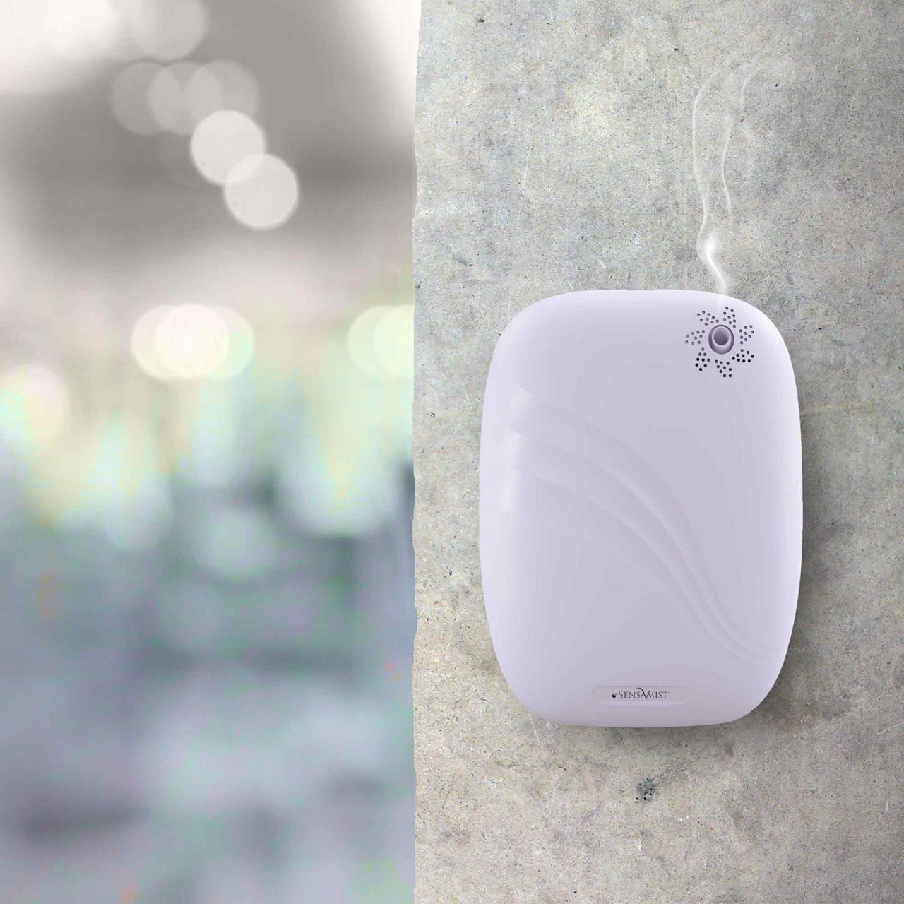 Difuzor de parfum SENSAMIST odorizare spatii mari - de perete S100 alb