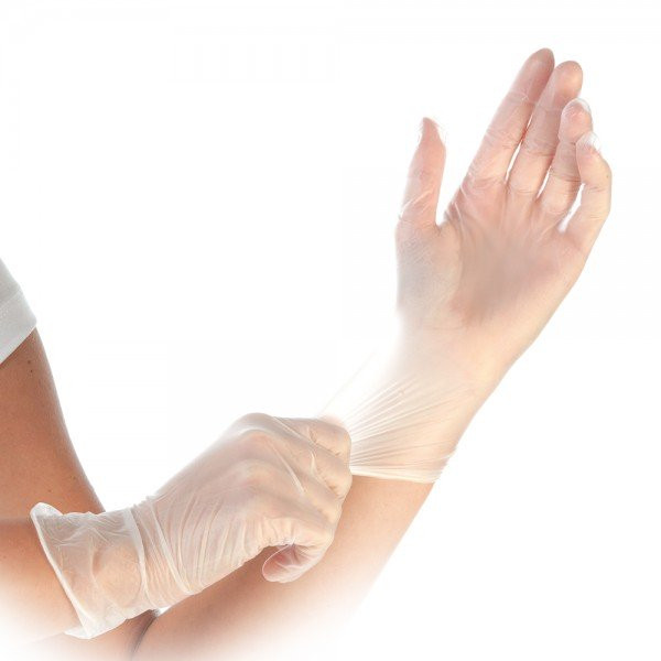 Manusi unica folosinta IDEAL FIT - Vinyl clear - calitate extra light - marime XL - 100 buc