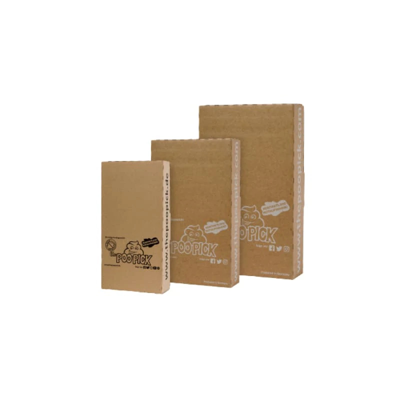 Cutie igienica pentru caini POOPICK PREMIUM - greutate caine peste 25 kg - 100% biodegradabil , 0% plastic, 0% petrol , 25 bucati inclusiv dispenser