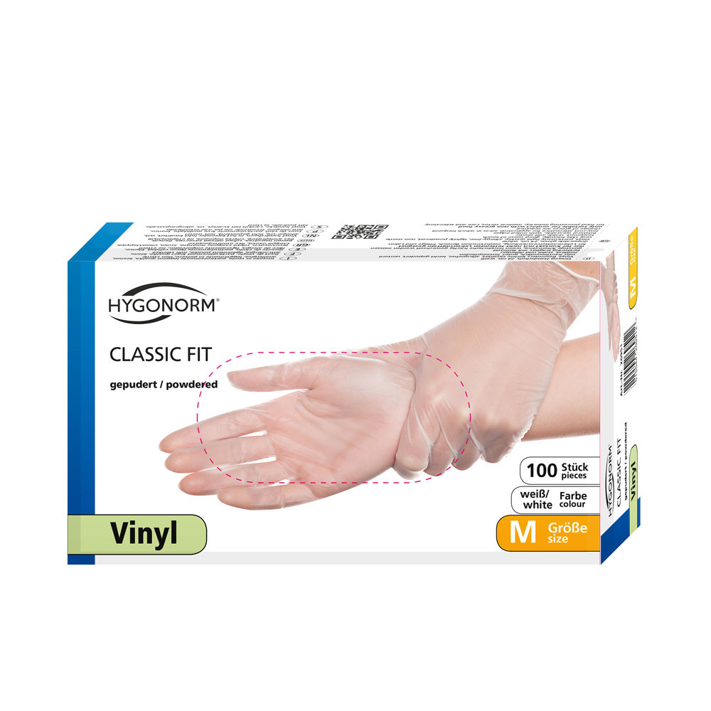 Manusi unica folosinta CLASSIC FIT-Vinyl clear-calitate extra light-diverse marimi-100 buc
