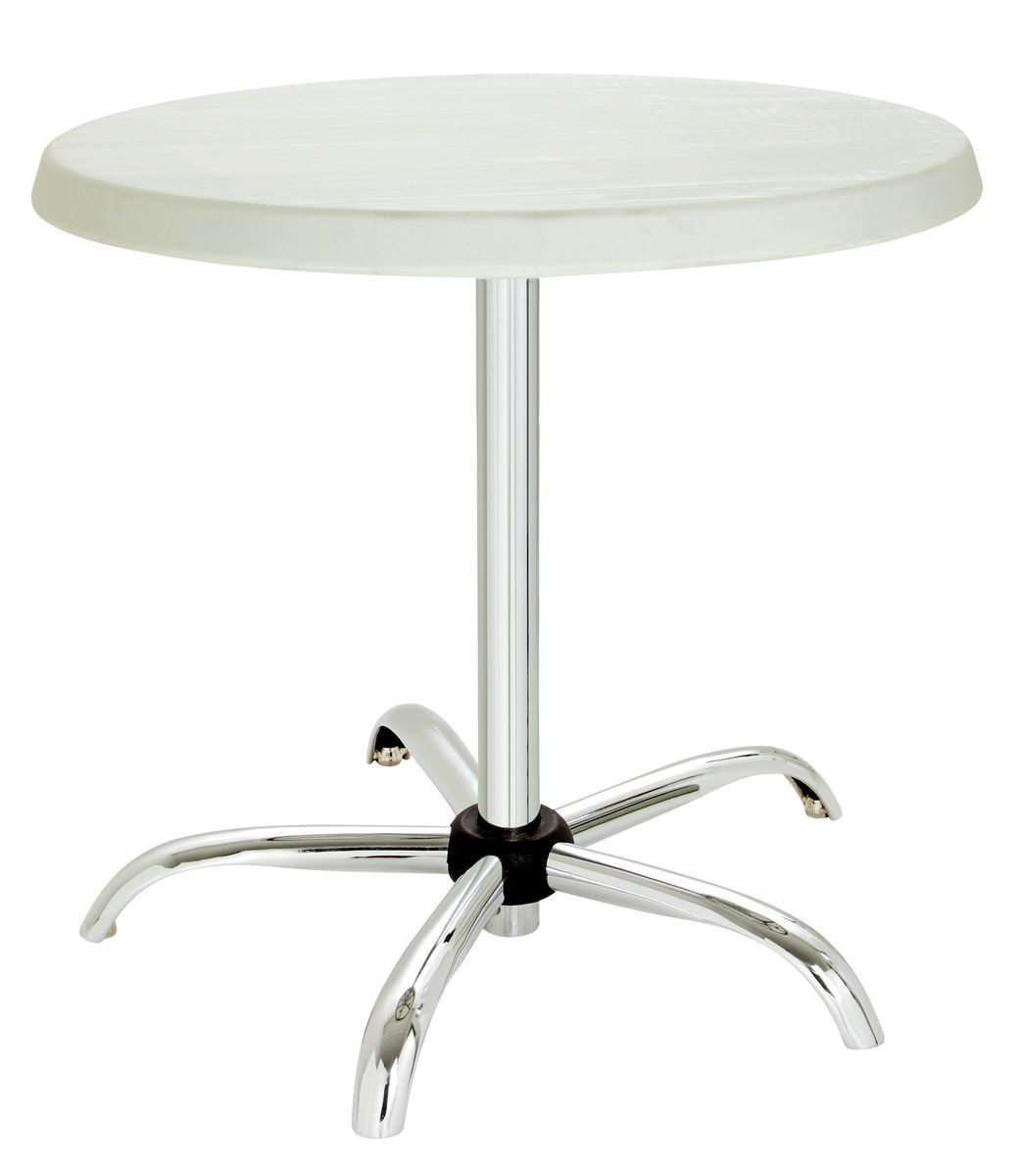 Masa inalta pliabila BISTRO Bartscher 70 cm - picior inox 2 inaltimi 67-110 cm - blat alb PE