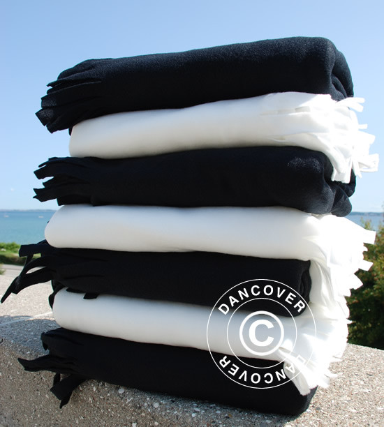 Patura fleece pentru terasa 130x160 cm - culoare alb