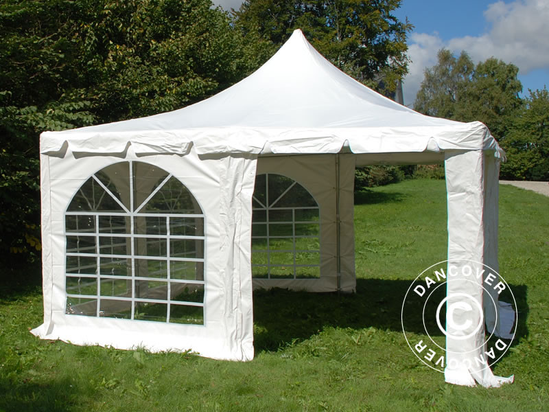 Pavilion - cort MARQUEE PRO - 4x4 metri - acoperis impermeabil PVC500g mp - culoare alb