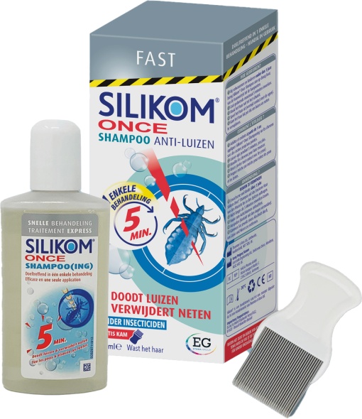 Silikom Once Șampon Anti-Păduchi 200ml + Pieptene Gratuit