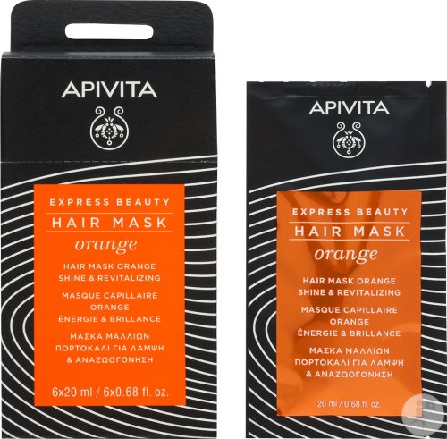 Apivita Orange Mască De Păr Strălucire Și Revitalizare 20ml