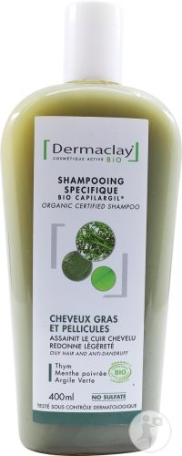 Dermaclay Șampon Bio Pentru Păr Gras Și Mătreață Flacon 400ml