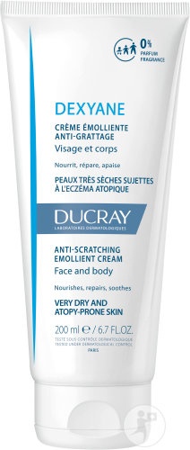 Ducray Dexyane Cremă Emolientă Anti‑Mâncărimi Pentru Piele Foarte Uscată/Atopică 200ml