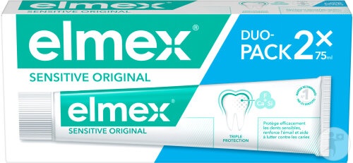 Elmex Sensitive Original Pastă De Dinți Pentru Dinți Sensibili 2x75ml