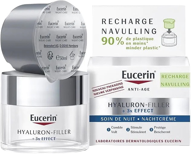 Eucerin Hyaluron-Filler + Mască Cu Efect De Fermitate Triplu Pentru Noapte 50ml