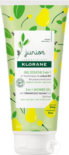 Klorane Junior Avoine Bio Gel De Duș 2in1 Corp & Păr De La 3 Ani 200ml