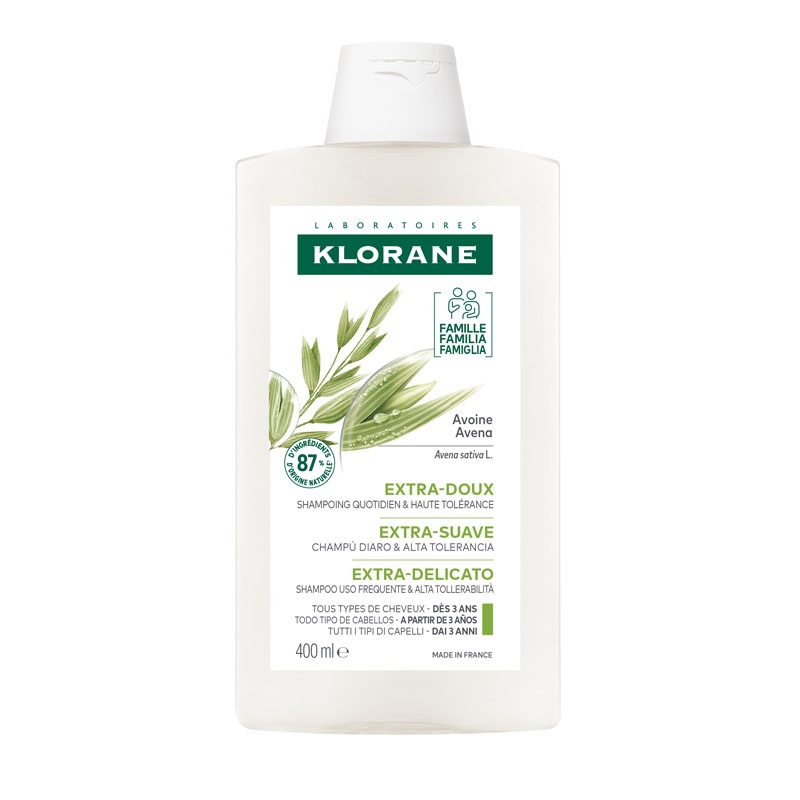 Klorane Șampon Cu Fulgi De Ovăz Toate Tipurile De Păr 400ml