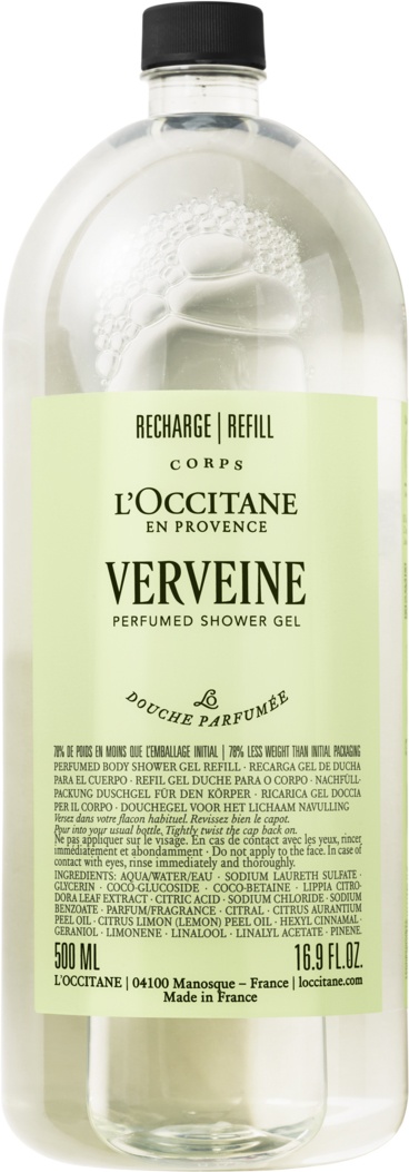 L’Occitane Gel De Duș Cu Extract De Verbină Rezerva 500ml
