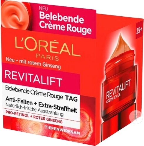 L’Oréal Skin Revitalift Cremă De Zi Cu Ginseng Roșu 50ml