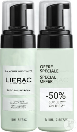 Lierac Spumă De Curățare Pentru Față Toate Tipurile De Ten 2x150ml