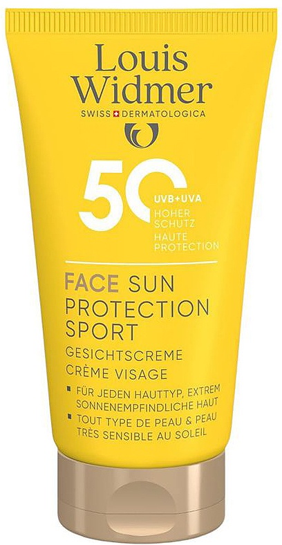 Louis Widmer Sun Face Protecție Solară Sport SPF50 Fără Parfum 50ml