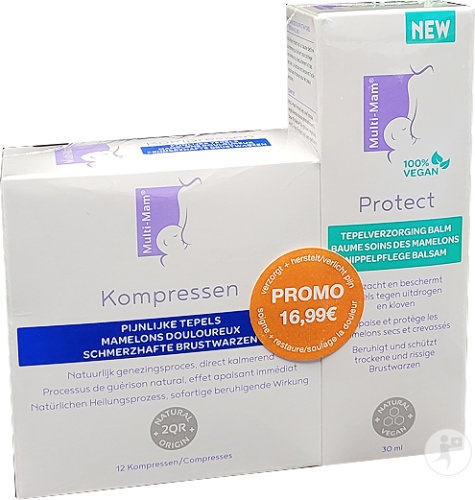 Multi-Mam Set Comprese + Balsam Protectiv Pentru Îngrijirea Mameloane 2 Produse
