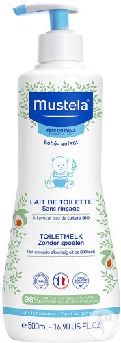 Mustela Bébé-Enfant Lapte De Curățare Fără Clătire Cu Avocado Bio Flacon Cu Pompiță 500ml