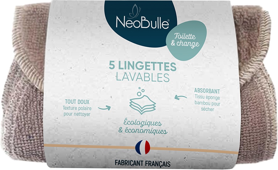 Néobulle Șervețele Reutilizabile Ecologice Și Economice Pentru Toaletă Și Schimbat 5 Bucăți