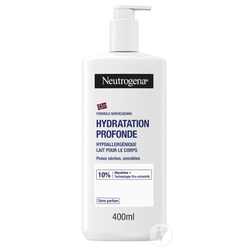 Neutrogena Loțiune Corporală De Hidratare Profundă 72h Hipoalergenică Flacon Cu Dozator 400ml