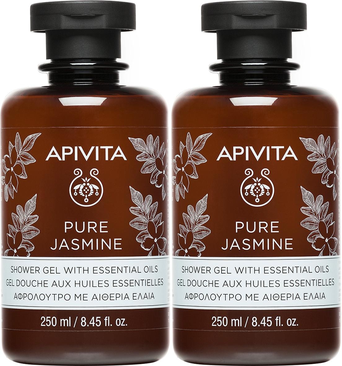 Apivita Iasomie Gel De Duș Cu Uleiuri Esențiale 2x250ml