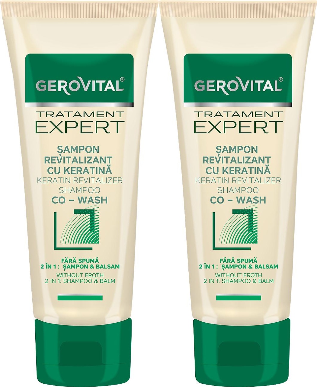 Gerovital Tratament Expert Șampon Revitalizant Go Wash 2x150ml
