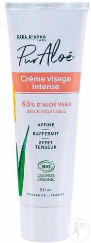 Pur'Aloé Cremă De Față Intensă Cu 63% Aloe Vera Bio 50ml