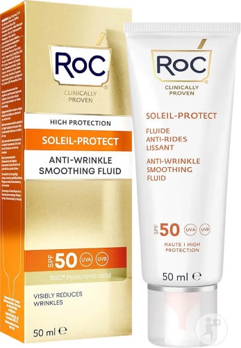 Roc Soleil-Protect Fluid Anti-Rid Netezitor SPF50 Tub 50ml