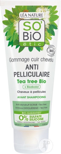 So'Bio Étic Scrub Anti-Mătreață Pentru Scalp Înainte De Șamponare Cu Arbore De Ceai Și Bisabolol Tub 200ml