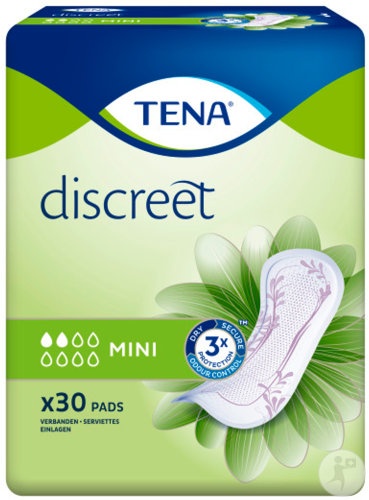 Tena Discreet Mini Absorbante Lejere Pentru Scurgeri Urinare 30 Bucăți