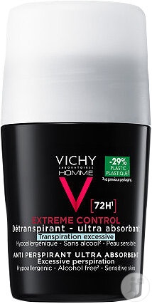 Vichy Homme Deodorant Anti-Transpiratie Excesiva 72h Extreme Control Roll-On 50ml